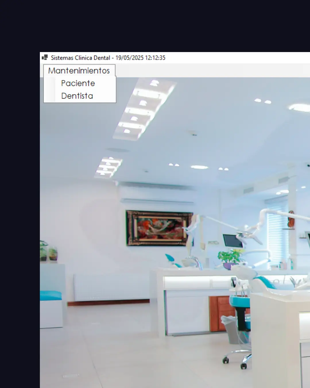 Captura de pantalla del proyecto Sistema para Clínica Dental